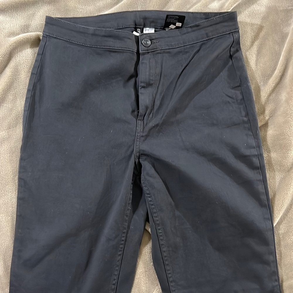 Gray high waist skinny jeans